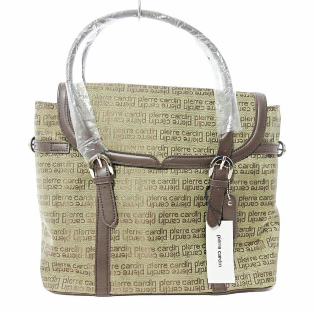 Pierre Card Handbag shoulder bag tags jacquard beige brown